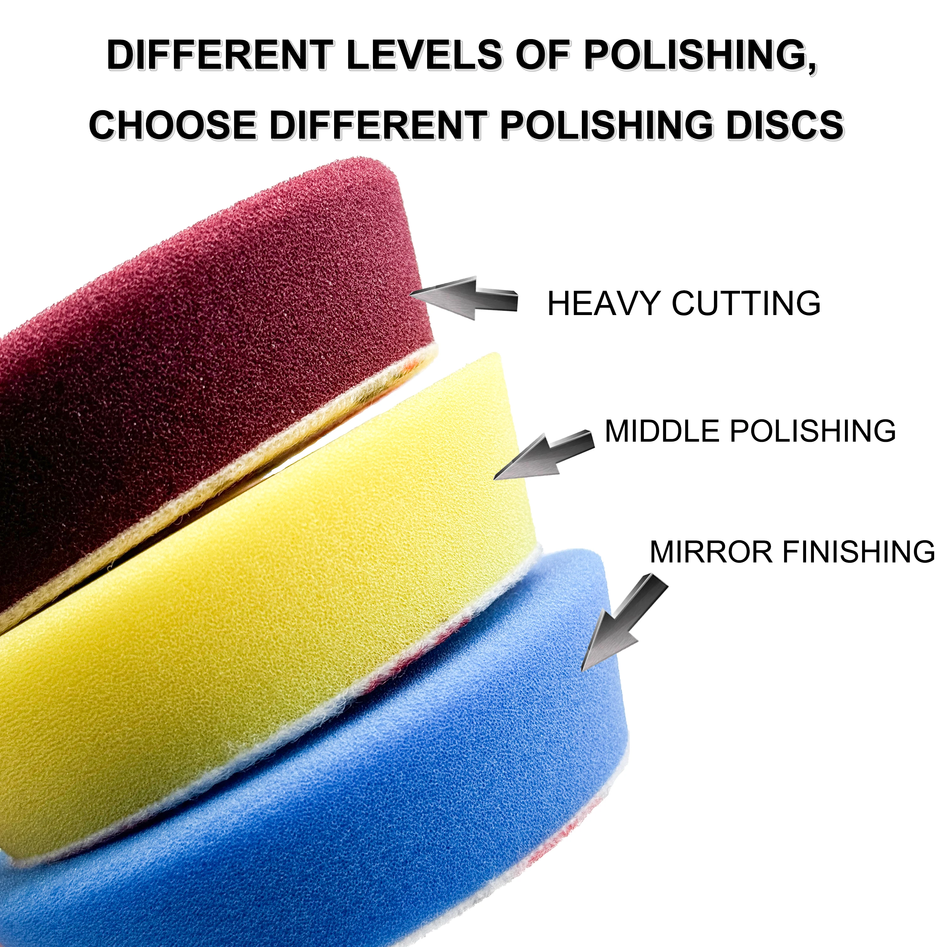 AUTOBRIGHT 3inch car polishing sponge pads professional polishing machine for processing Wax Compound Multi Hardness Foam disc