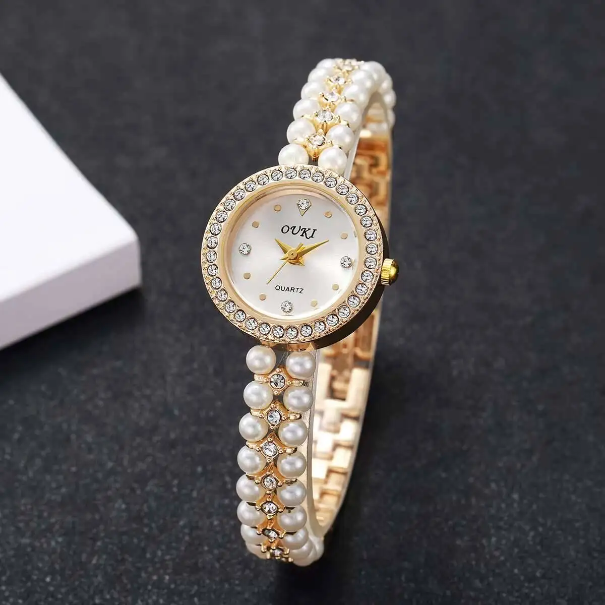Liana Elegant Pearl Bracelet Watch 5