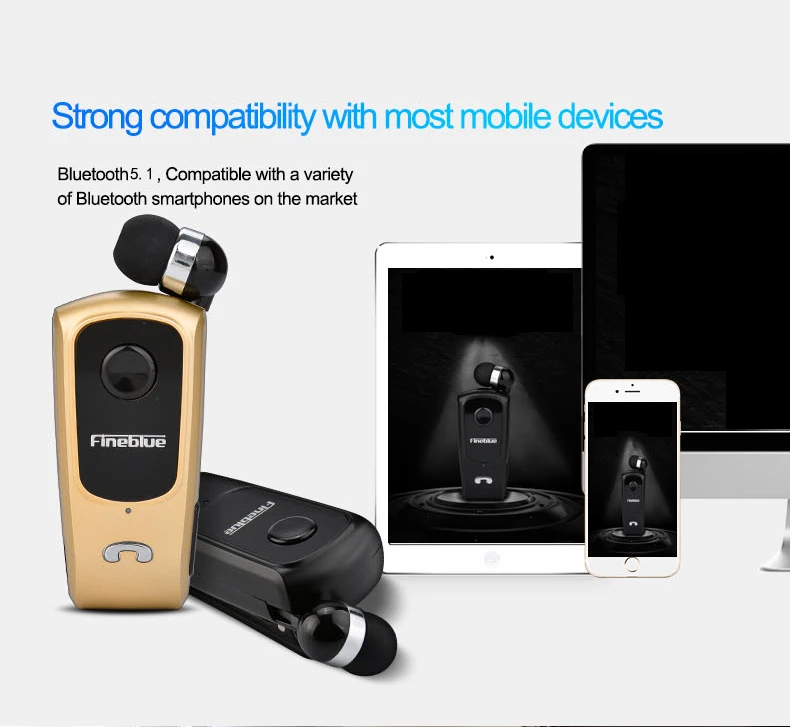 Fineblue F920 Headset | Retractable Earbud with Clip-on Headphones | astrosoar.com