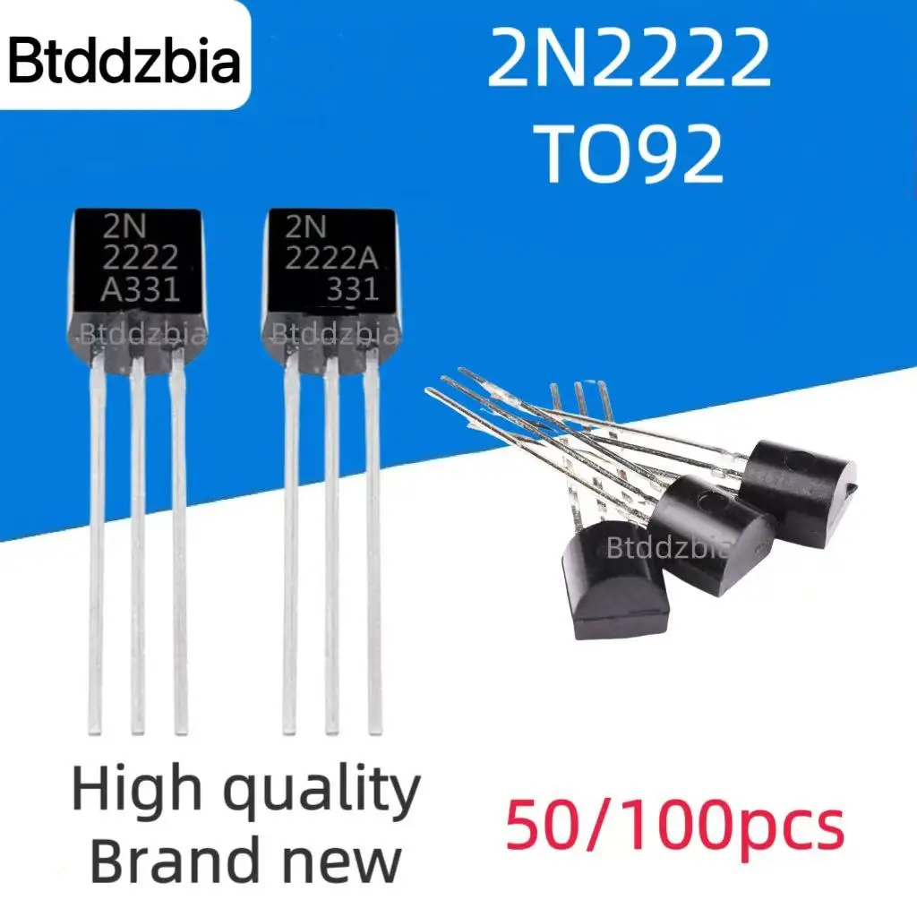 50/100PCS Transistor Kit 2N2222 TO92 NPN 30v 800MA Transistors Electronic kit 1