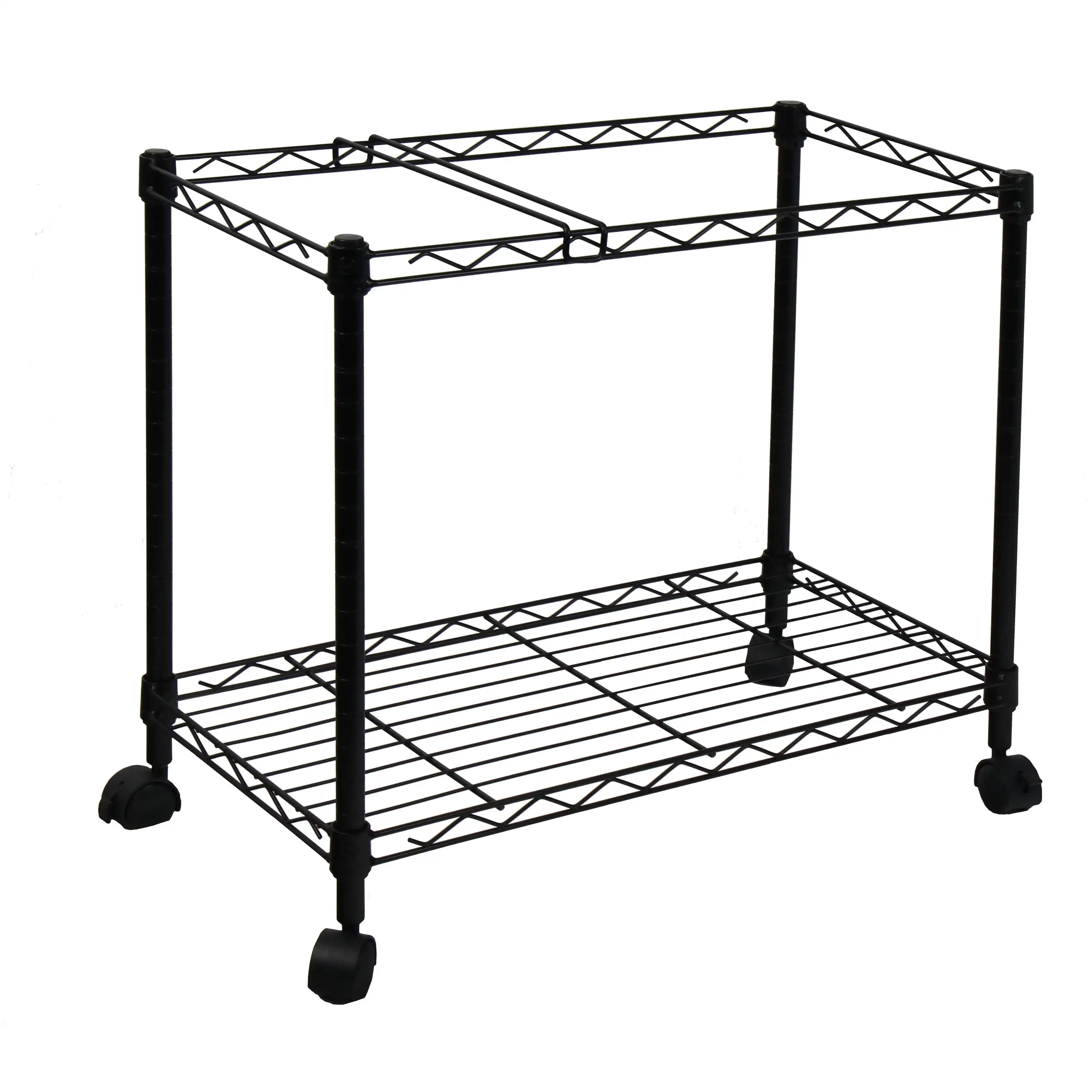 

Oceanstar Portable 1-Tier Metal Rolling File Cart with Swivel Casters, 24 L x 12.4 W x 22 H inches, Black Color