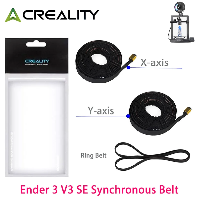 Creality Ender-3 V3 SE Zahnriemen-Kit X+Y-Achse und Synchronriemen für Ender 3 V3 SE 3D-Drucker Riementeile