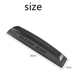 Premium Soft Silicone Car Squeegee - Non - Scratch, Quiet, Streak - Free Drying Blade (Black)