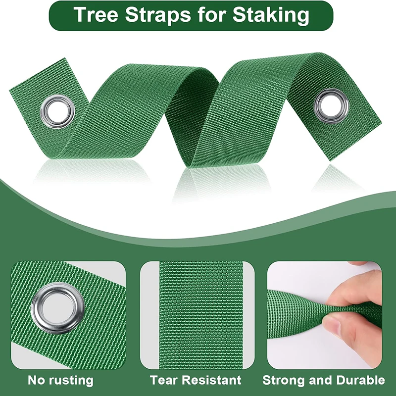 1/6pcs Tree Straps for Staking 40cm Length Tree Support Straps for Newly Planted Saplings and Hurricane Protection Straightening