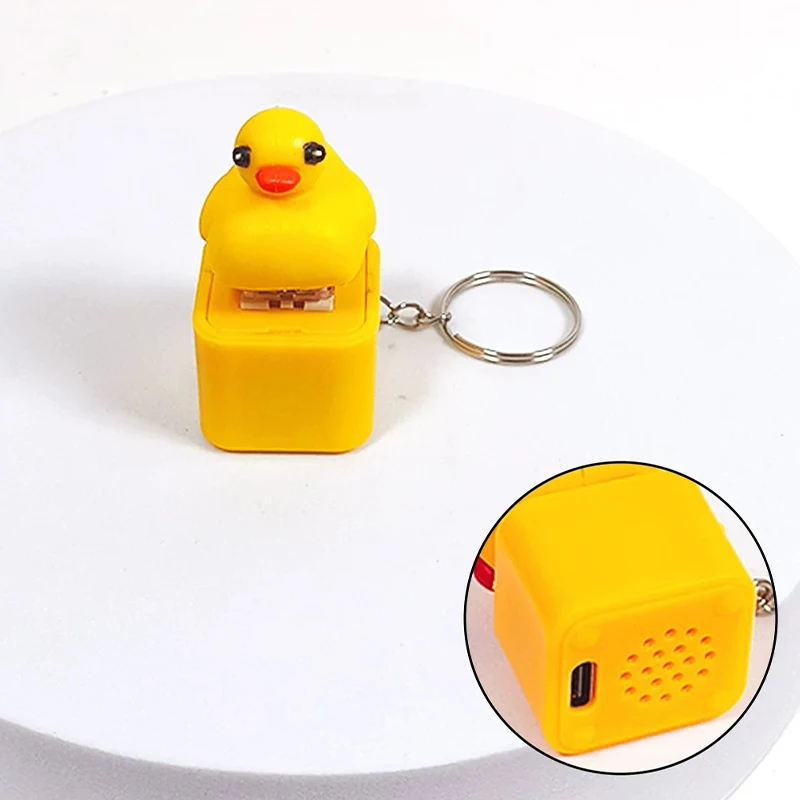 LED Rechargeable Puppy Fidget Keychain - Stress Relief Toy with Sound & Light