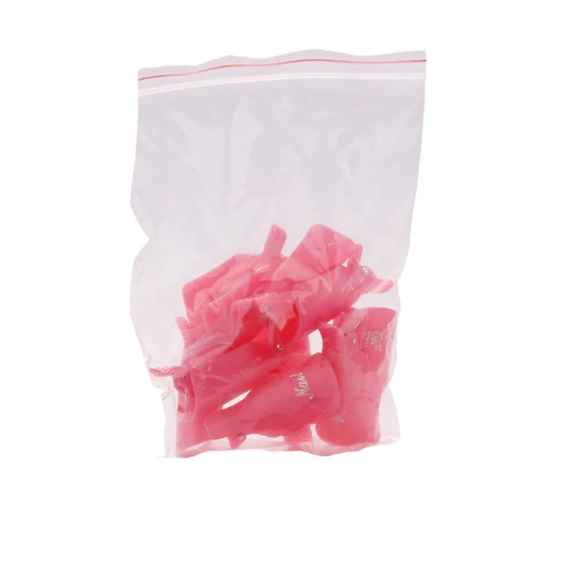 10 Pcs/Bag Colorful Acrylic Nail Art Soak Off Cap Clips Nails Cleaning Manicure UV Gel Polish Soak off Wrap Tools Finger nail polish remover nail gel remover nail debonder nail polish remover wipes nail polish remover wraps