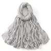 185*75 cm musulman Modal Hijab rayonne coton châles pour femmes mince plaine écharpe grande taille foulard islamique Turban bandeau