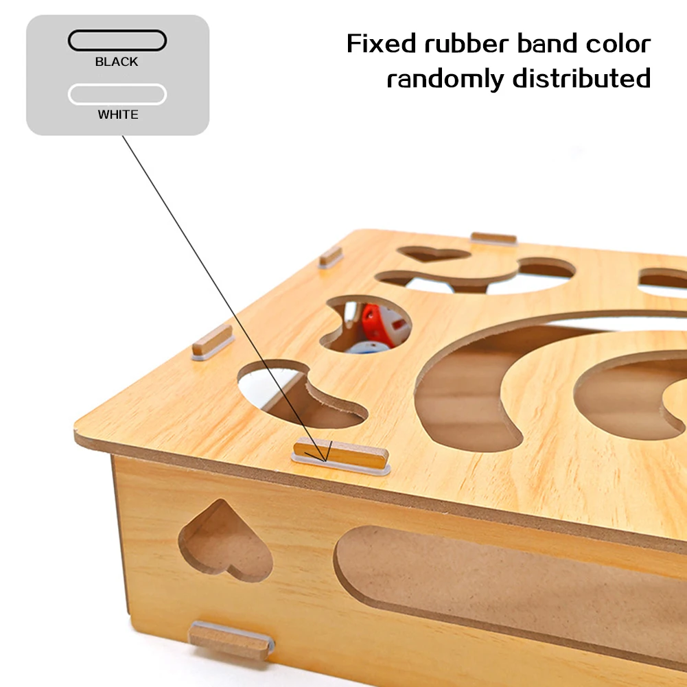 Cat Nail File Enrichment Box With Ball Pet Nail Scratch Board With Treats Box for Indoor Cats Self-Entertaining Cats Toy