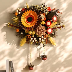 DIY Sunflower Art Wall Décor - Simulated Flower Building Block Kit (No Box 1288pcs)