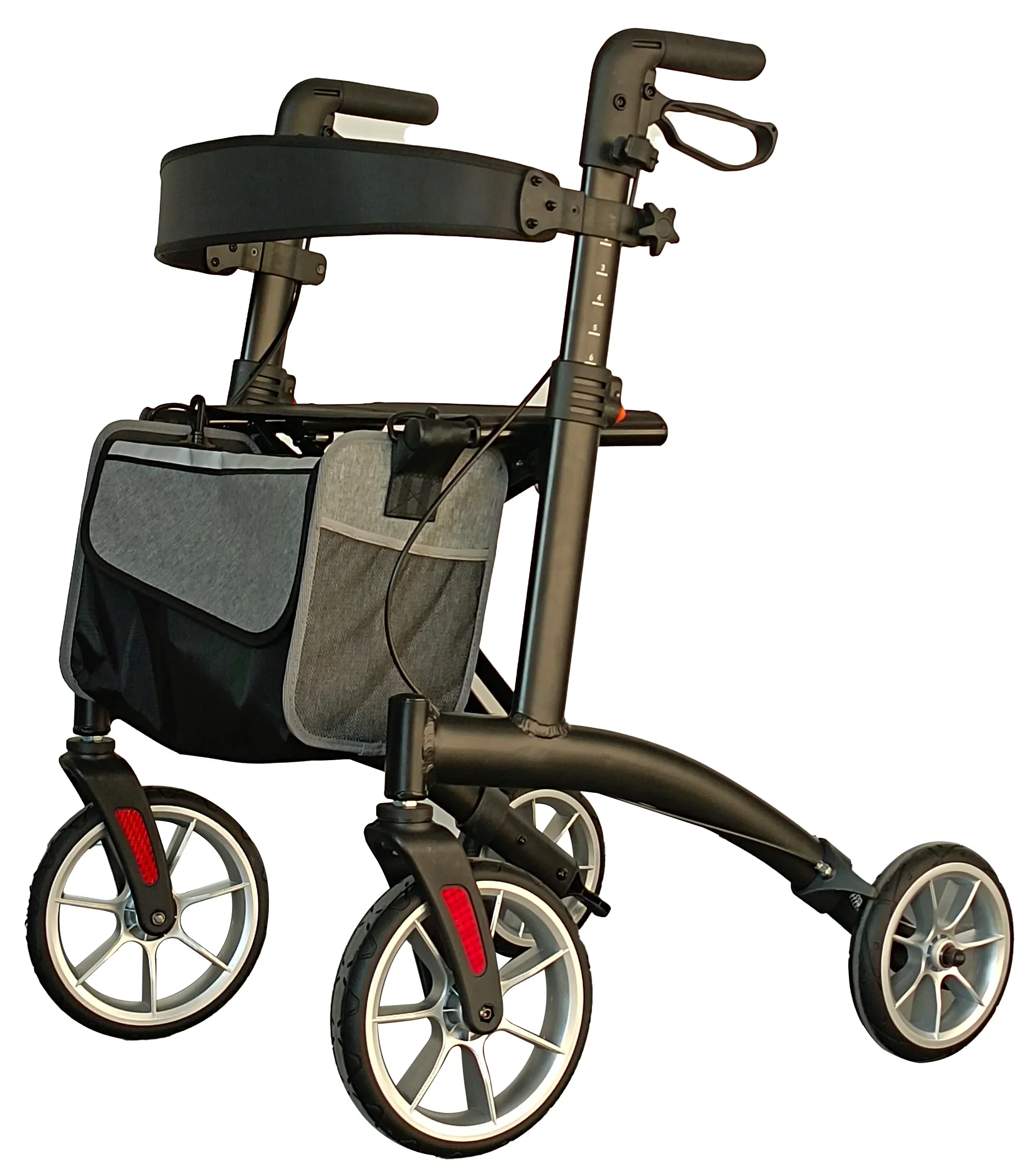 Rollator Folding Walker Portable Patient Adjustable Walker Rollator Shopping Cart Medical Outdoor With Seat