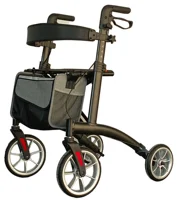Rollator Folding Walker Portable Patient Adjustable Walker Rollator Shopping Cart Medical Outdoor Rollator Walker With Seat 1