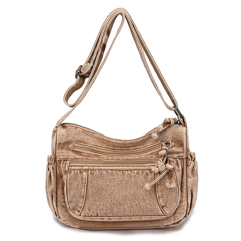 thumbnail image 1 of Bolso bandolera de otoño para mujer, de gran capacidad, estilo retro, con múltiples bolsillos, ligero, estilo literario y casual, para mediana edad, 1 of 5