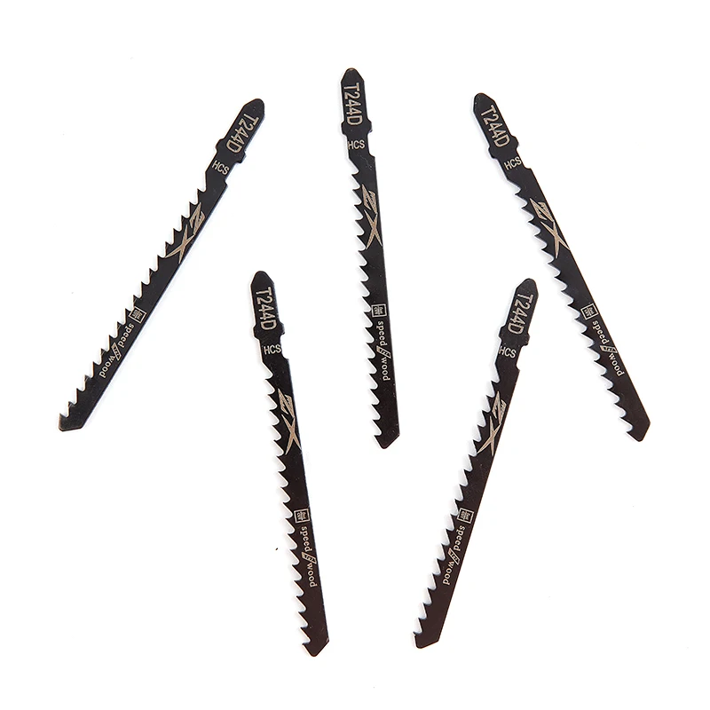 5pcs/set HCS 6T Jig Saw Blades T244D For Fast Cutting Straight Cutting