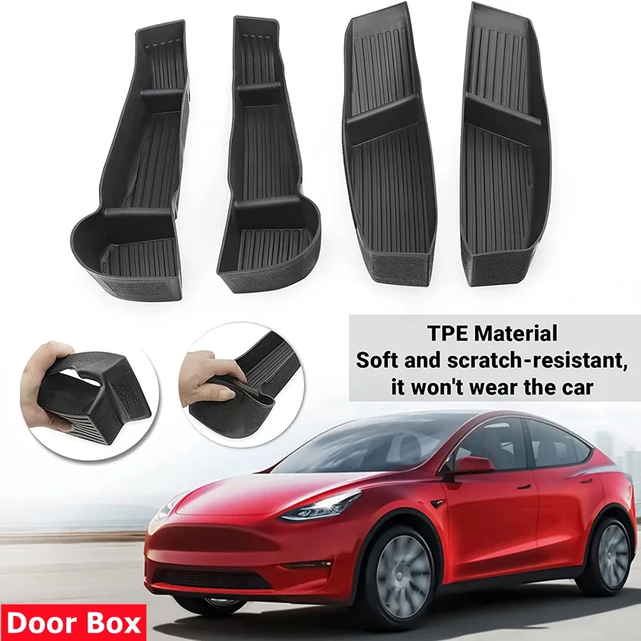 Per Tesla Model Y 2023 2024 2022 Center Console Organizer vassoio porta laterale scatola nascosta Cubby cassetto baule posteriore scatola sottosella