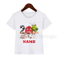 Boy Farm Animals Birthday Party Shirts Customized T Shirts Boys Any Name My Kids Shirts T Shirts Family Matching Outfits 1