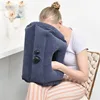 Flocking Sleeping Pillow Inflatable Pillow Waist Cushion Travel Abroad Portable Long Distance Aircraft Lunch Rest Pillow 4