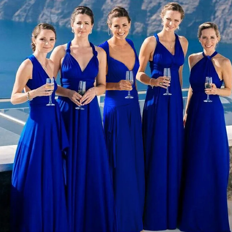 Bridesmaid Dresses 30 Colors Convertible Multi-way Bridesmaid Dress A-line Evening Greek Maxi Sexy Formal long Dress YSM-2035