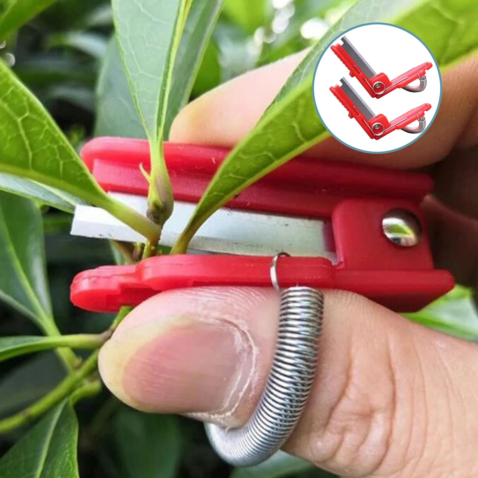 

2pcs Thumb Knife Garden Pruner Fruit Picking Device Multifunction Safe Fruit Blade Tool Cutting Blade Rings Finger Protector #WO