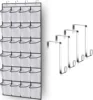 24 Pockets Wall Storage Bag Clear View Pocket Hanging Shoe Organiser Rack Behind Doors with 4 Metal Hooks Shoes Rack Storage Bag 2