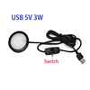 USB 5V 3W Spotlight Surface Installation With Switch Mini LED Simple Ceiling Light Wine Cabinet Light Ultra Thin 8mm Downlight 1