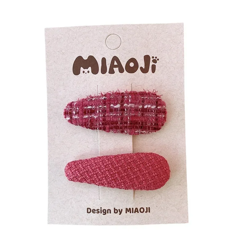 2pcs/set Korean Style Pink Toddler Girl Hair Clip Hair Pin for Baby Girl Lovely Autumn Winter Kids Girl Headwear Accessories