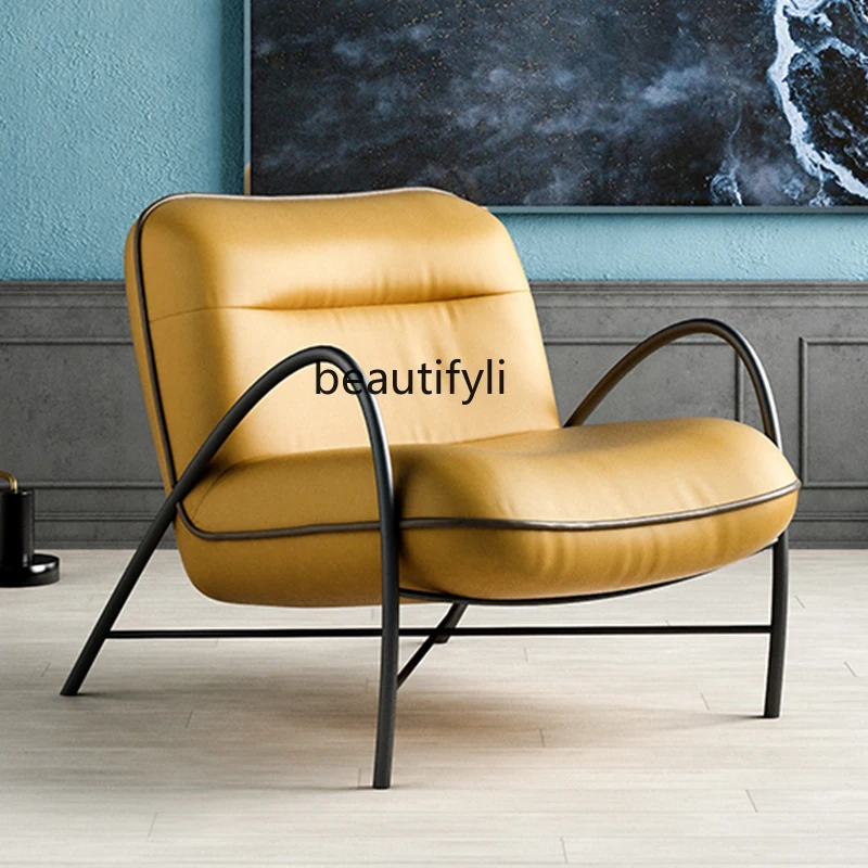 

GY INS Couch High Back Balcony Leisure Chair Nordic Light Luxury Designer Wingback Chair Lazy Chair Sofa
