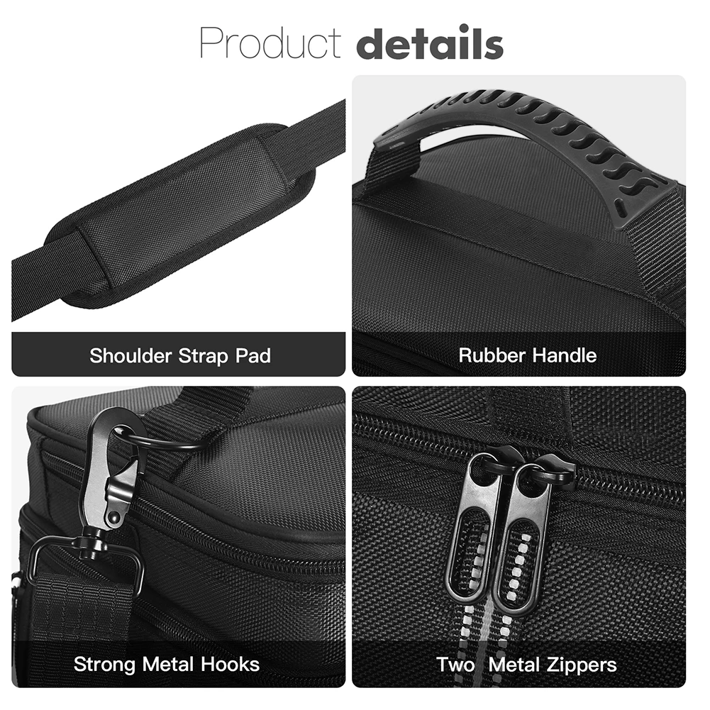 Carrying Case Portable Power Station Bag Waterproof Dustproof Multiple Pockets for Ecoflow Portable Power Station River 3/3 Plus