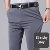 Male Smart Casual Pants Stretchy Sports Men's Fast Dry Trousers Spring Autumn Full Length Straight Office Black Navy Work Pants 6
