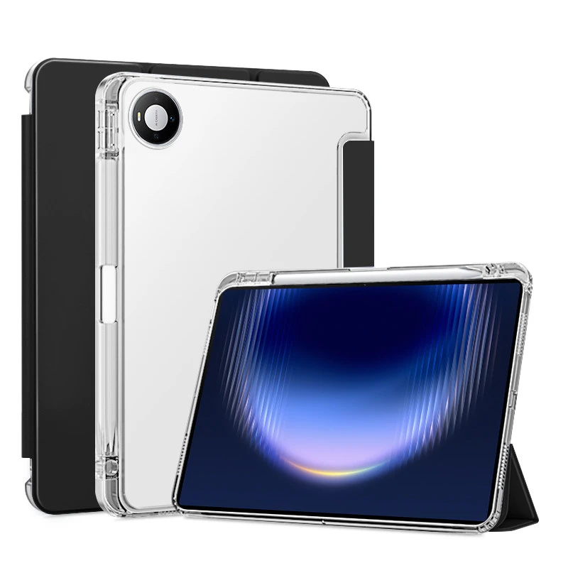 Premium Trifold Tablet Case with Pencil Holder and Soft TPU Back Stand - 13.2