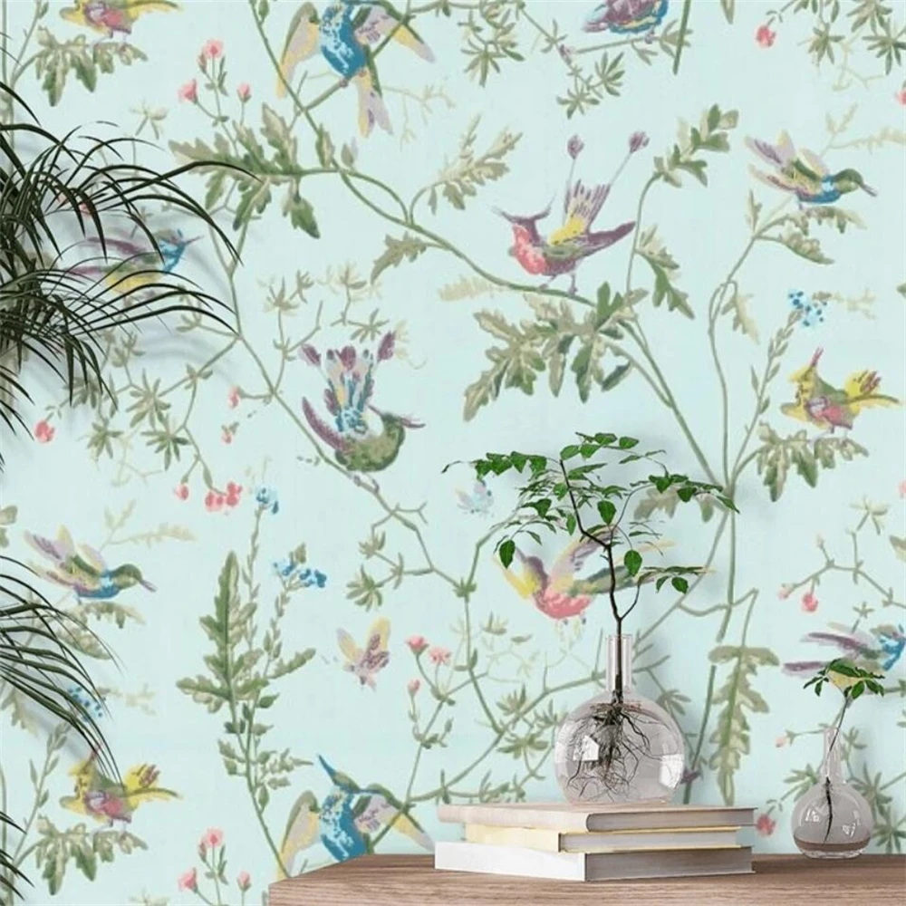 Papel de Parede Personalizado para Sala de Estar Penas Coloridas Decoração Escandinava Decalque Decalque Étnico Exótico Inspirado