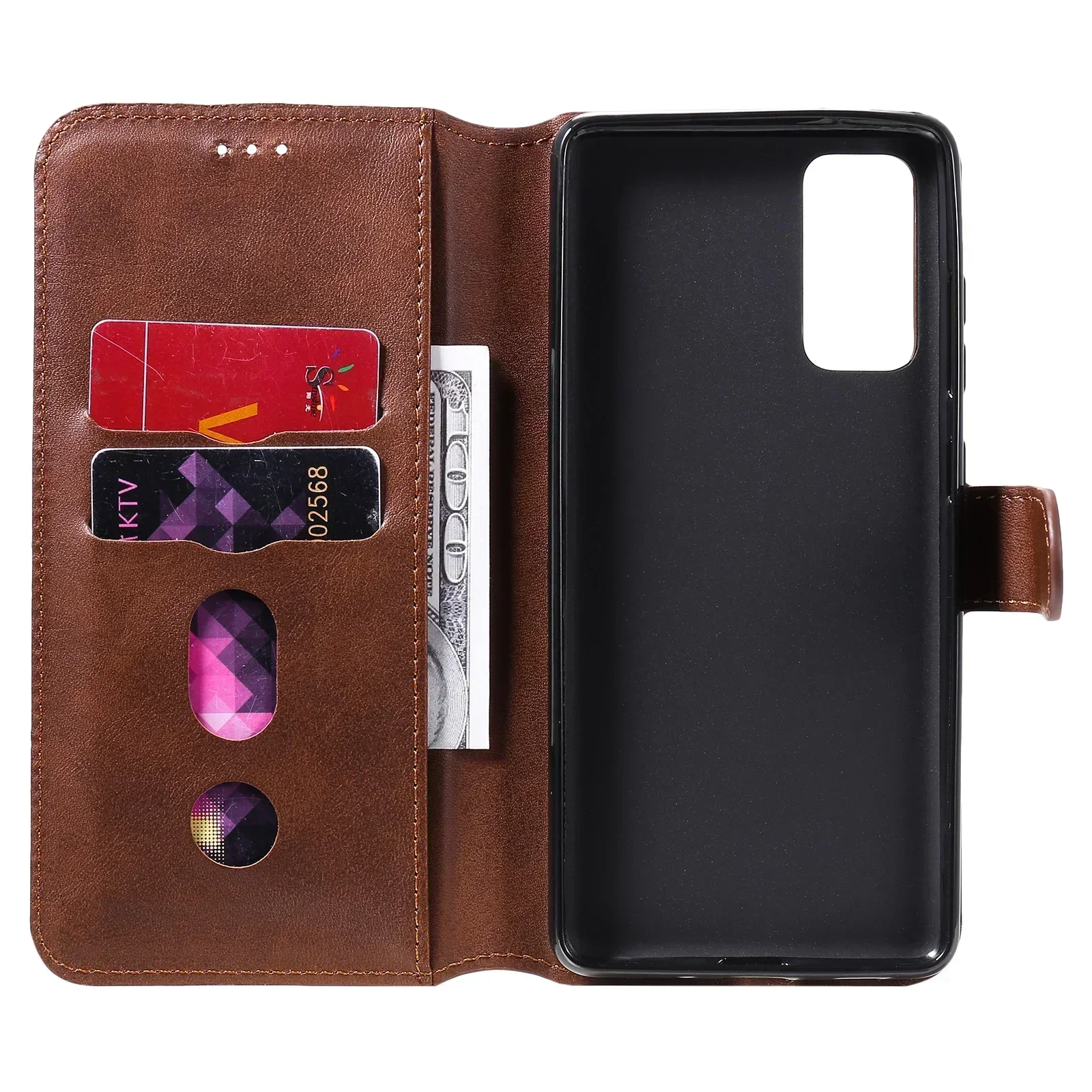 Luxury Retro Leather Wallet Case - Full Cover Book Holder