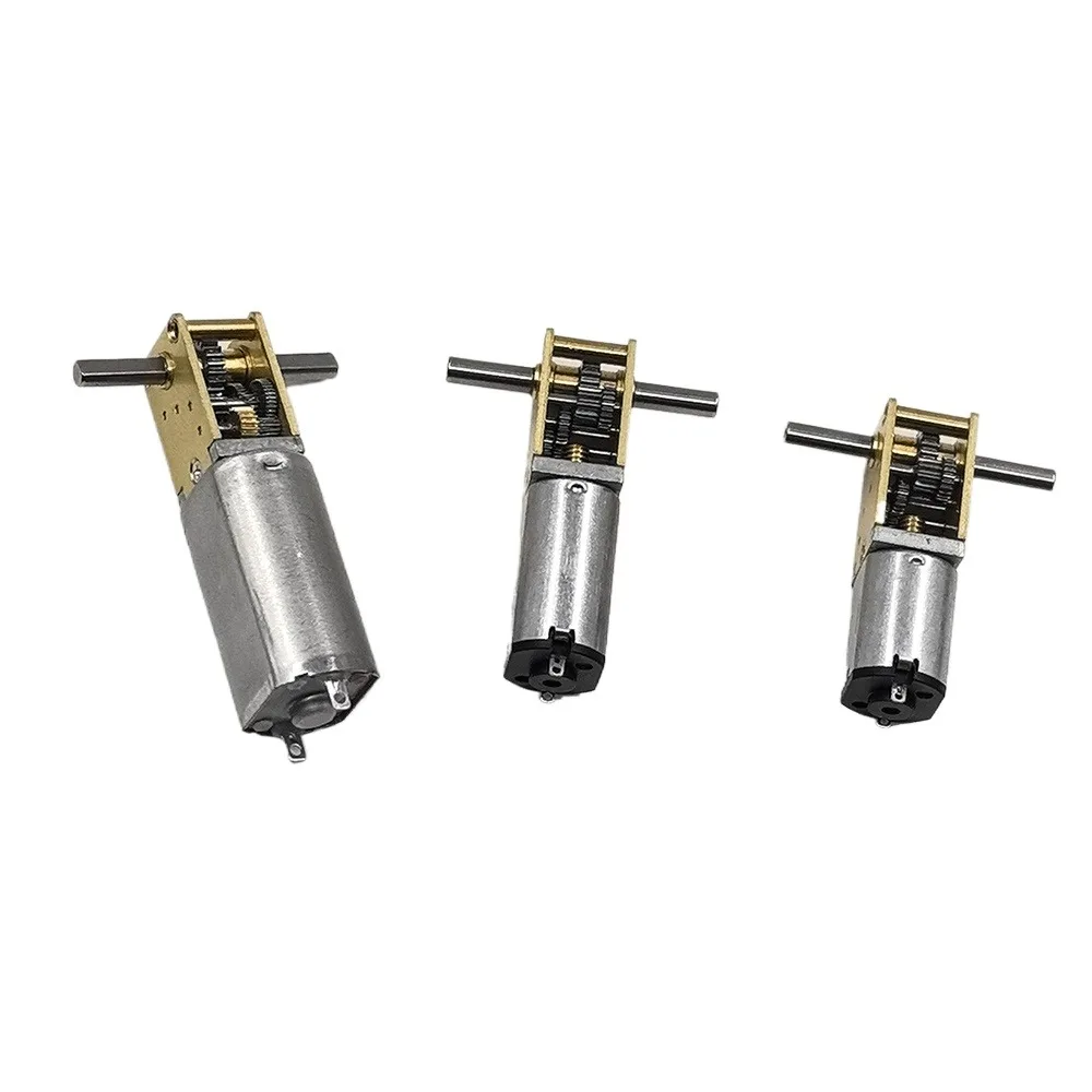 1PC 미니 050/ N30/ N20 웜기어 모터 DC 3V-12V 4RPM-762RPM 저속 풀 메탈 기어 박스 T 자형 이중 샤프트 모터