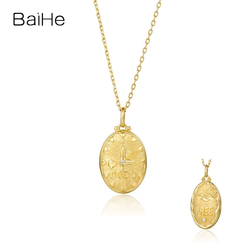 

BaiHe Treasure Box Series 18K Gold Necklace Clock Pocket Watch Pendant Customized can be opened Can be engraved Fine Jewelry