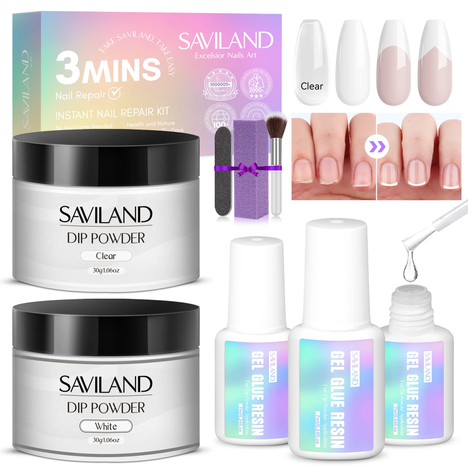 Saviland Dipping Nail Powder Set for Nails