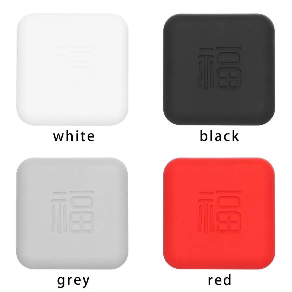 4.5cm square silicone mute door stopper self adhesive anti-collision pad door handle bumper wall furniture protector
