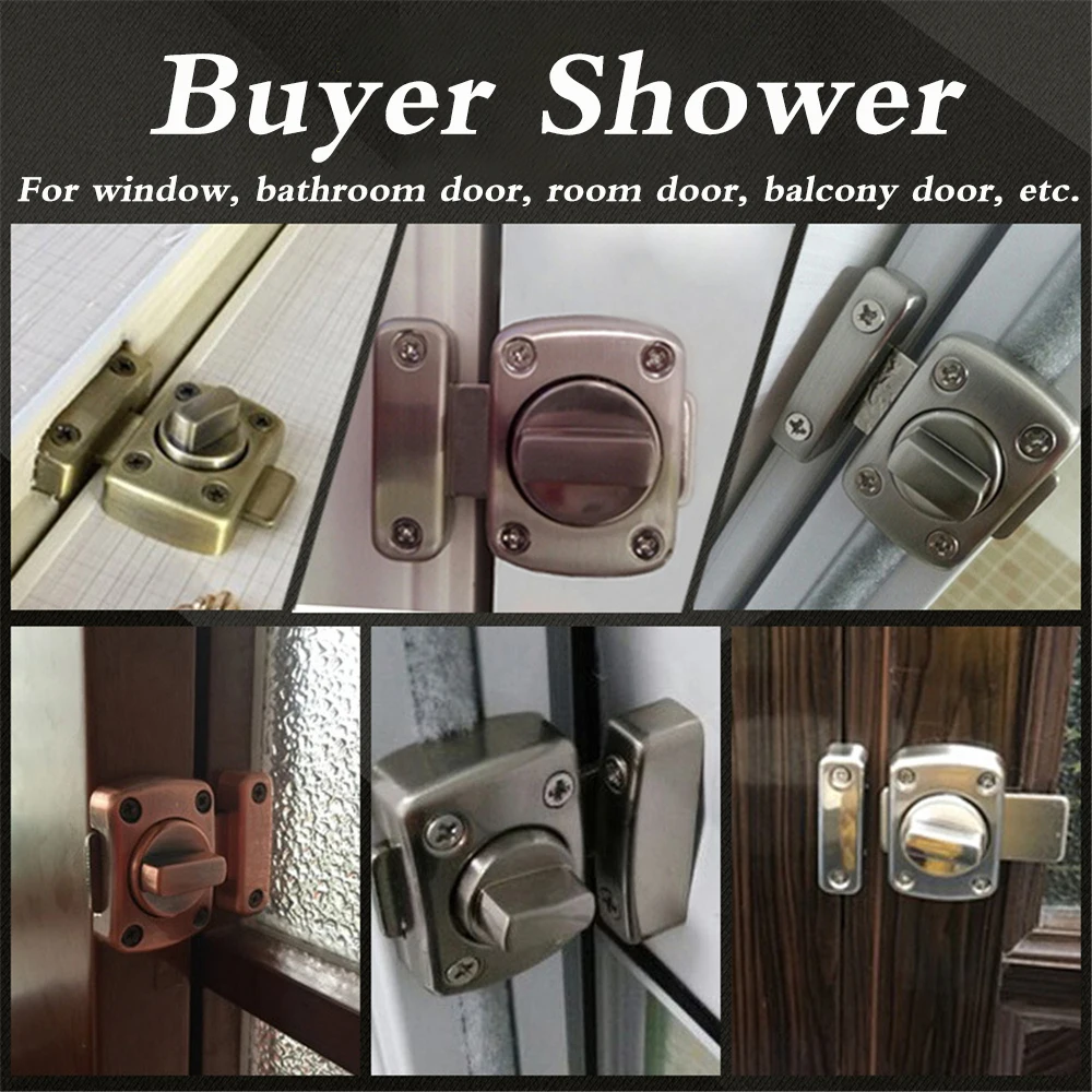 Cabinet Double Door Lock Cabinet Drawer Lock Safety Lock Double Latch Door  Lock [Mounted on Right Side Door]. for (3/5-/15mm -7/8-/22mm) Door Panels