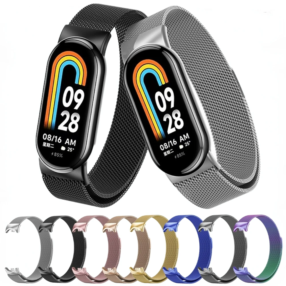 Cinturino Magnetico Per Xiaomi Mi Band 8 Cinturino Milanese Loop Bracciale Cintura Correa Per Mi Band 8 Nfc Accessori Per Cinturino Sostituibili