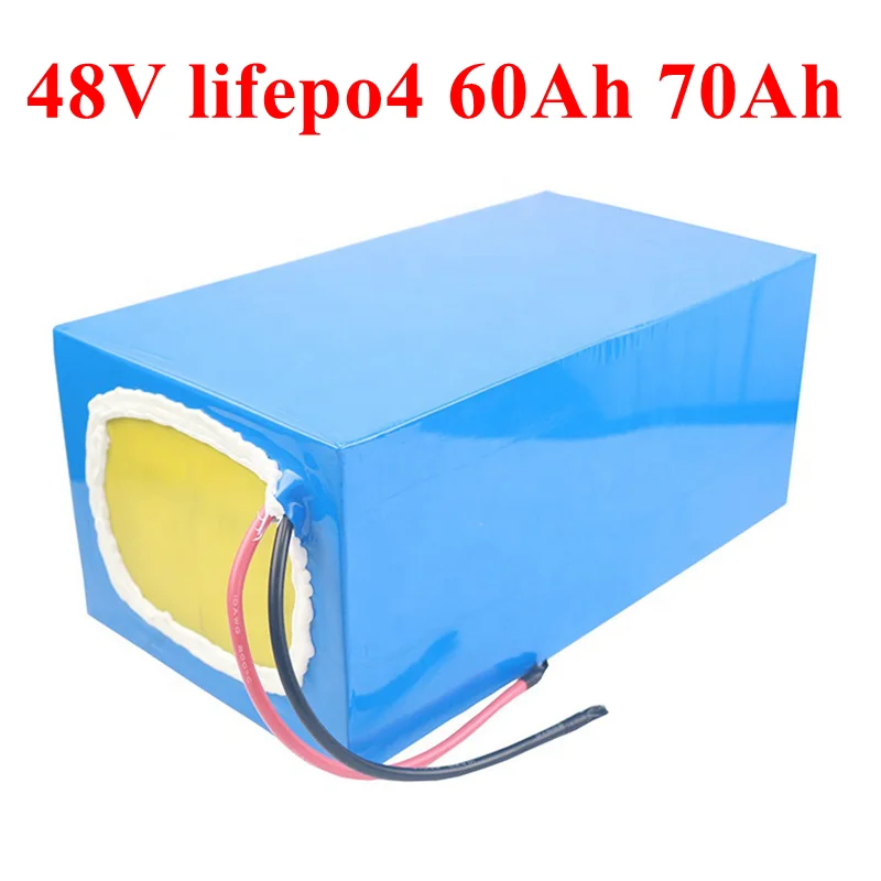 

Lifepo4 LFP 48V 60ah 70ah lithium iron phosphate battery pack for tricycle trike lawn mower AGV forklift surfboard + 10A charger