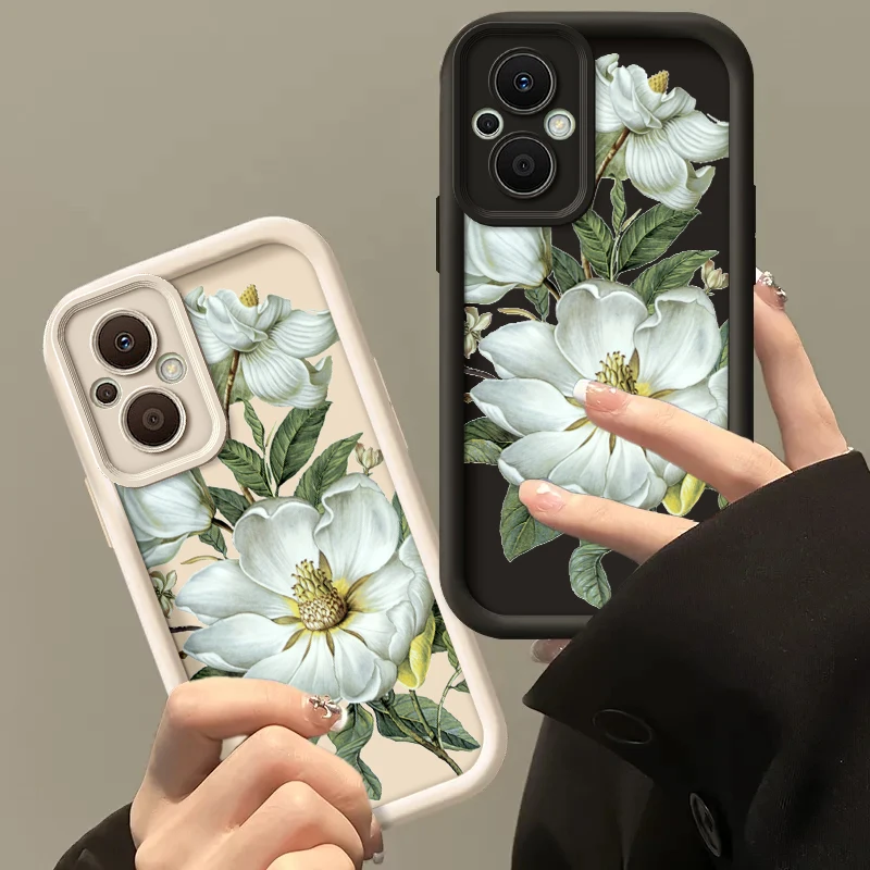 Charming Floral Design Silicone Anti-Drop Phone Case – Soft Protective Cover