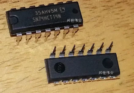 

10 шт. новые оригинальные подлинные 74HCT14 SN74HCT14N DIP-14