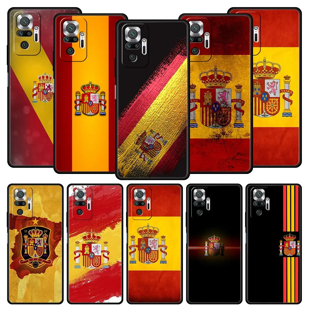 Spanish Flag Themed Phone Case - Sleek Black Design