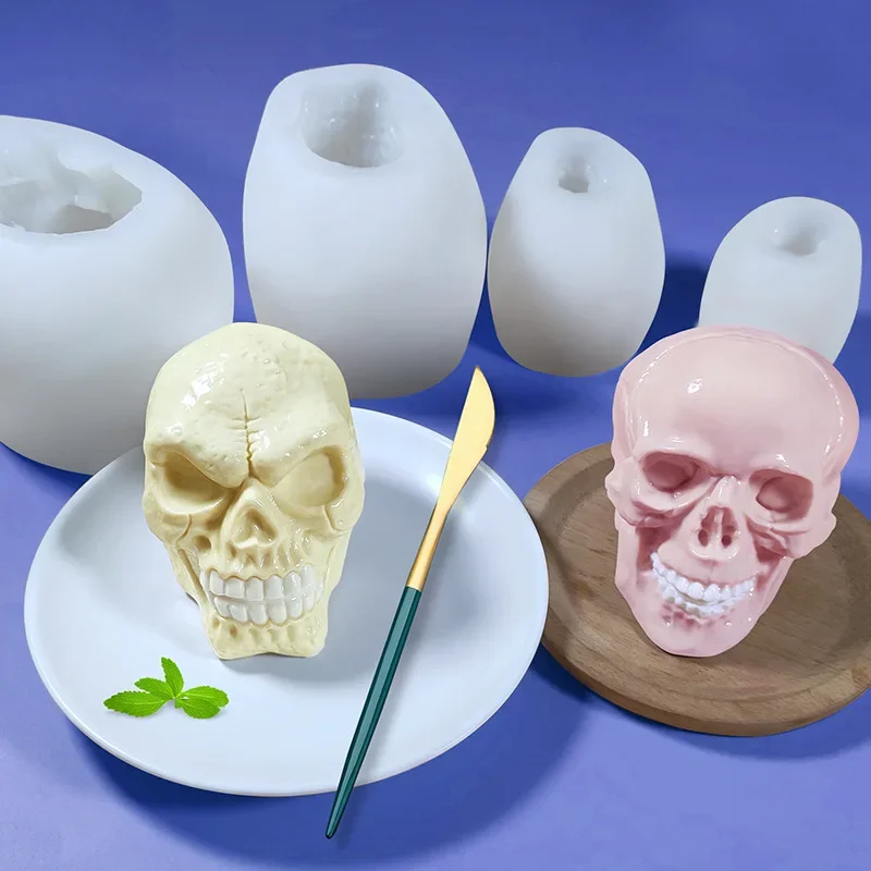 

3D Skull Candle Silicone Mold DIY Halloween Coffin Pumpkin Soap Making Resin Candle Mold Christmas Gift Craft Supplie Home Decor