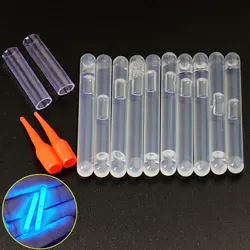 Pack of 10 Bright Fluorescent Fishing Float Lightsticks (Blue 10PCS)