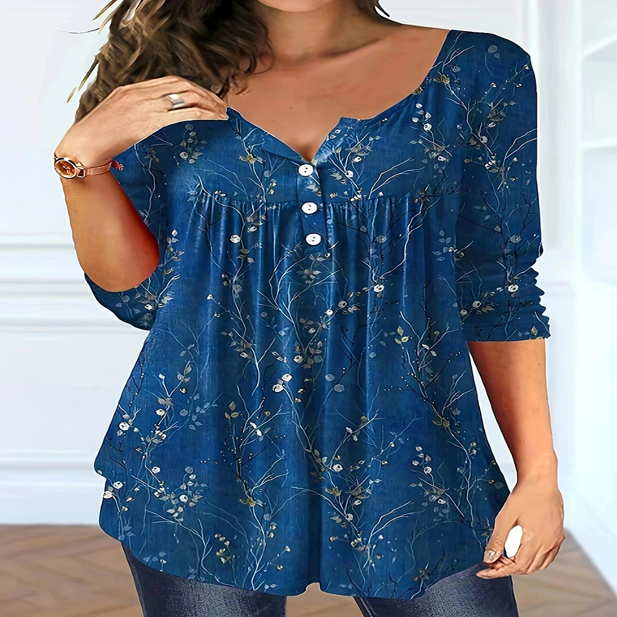 Spring And Autumn New Ribbon Loose Plus Size T-shirt Bottoming Shirt