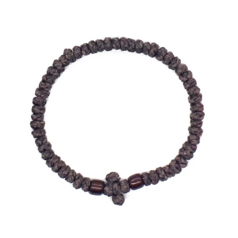 Elegant Greek Orthodox Prayer Bracelet: Symbol of Faith Adjustable Wristband Accessory