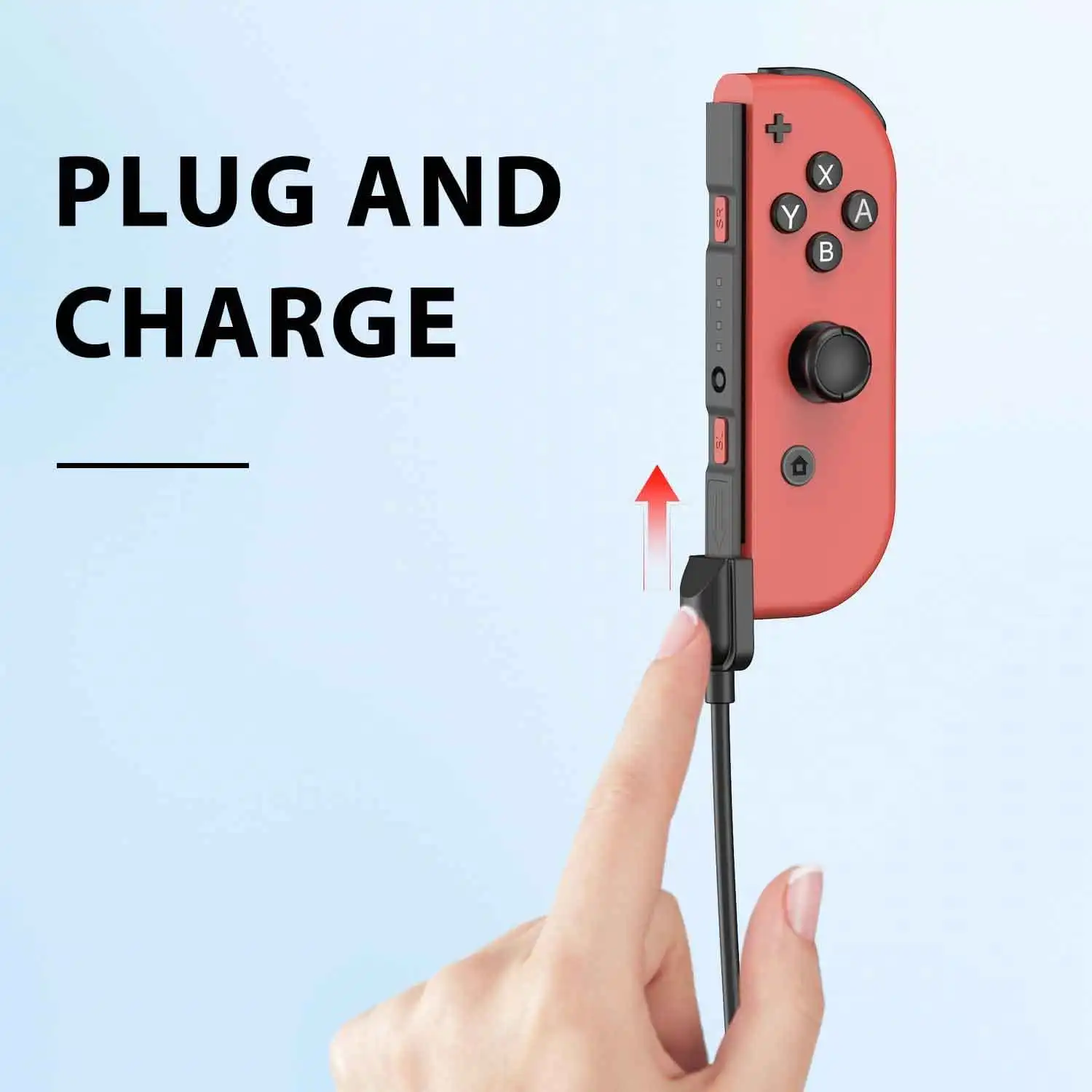 Portable Charger Cable for Switch Joycon(10ft 3A, 1-Pack), Charger Cable Replaces The Original Switch Charging Dock