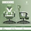 Dowinx Fabric Gaming Chair with Footrest, Big and Tall Gaming Chair for Heavy People, Computer/PC Gamer Chair for Adult 6