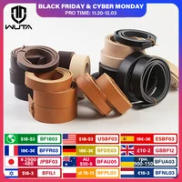 WUTA 8/10oz Leather Strap Belt Blank Strip Genuine Cowhide Tooling Veg Tanned Leather Shoulder & Butt Craft Hand Making Belt Tag