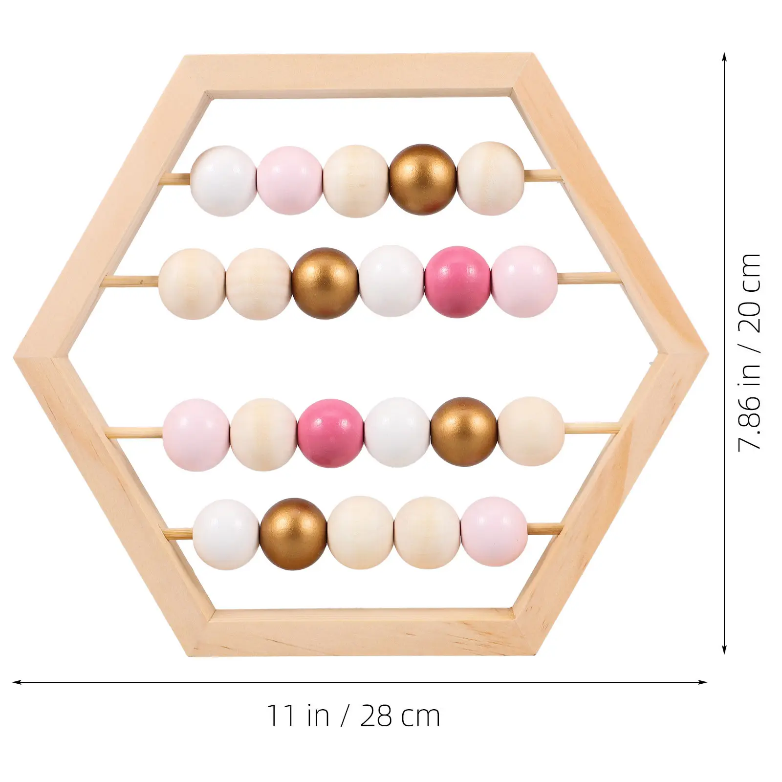 1Pcs 북유럽 스타일 육각형 어린이를위한 천연 나무 주판 손 눈 조정 논리적 사고 창의력 개발 