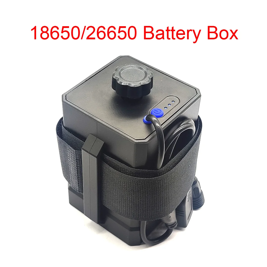 18650/26650 Portabatterie Caricabatteria Al Litio Scatola Di Alimentazione Mobile 3*18650/26650 Scatola Batteria Impermeabile 8.4V 12.6V Cc